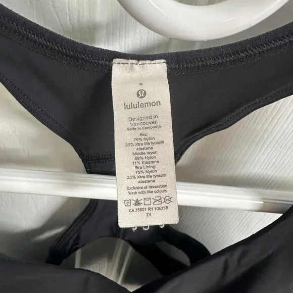 Lululemon Strong Identity Black Sports Bra - Picture 3 of 3